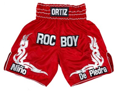 Pantaloncini boxe personalizzati : KNBXCUST-2041-Rosso